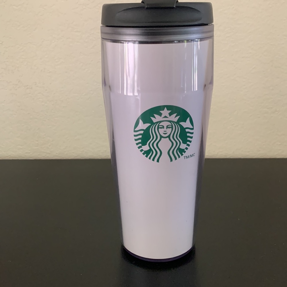 STARBUCKS 2013 White Mermaid Siren Insulated Travel Coffee Mug Cup Tumbler